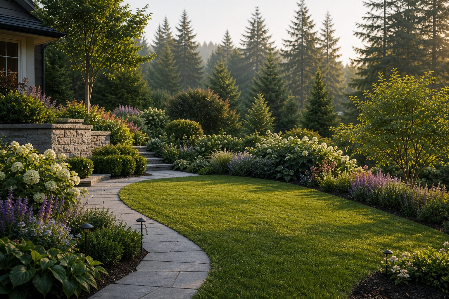 Landscape property walkthrough with lawn, planting, and hardscape areas ready for planning.